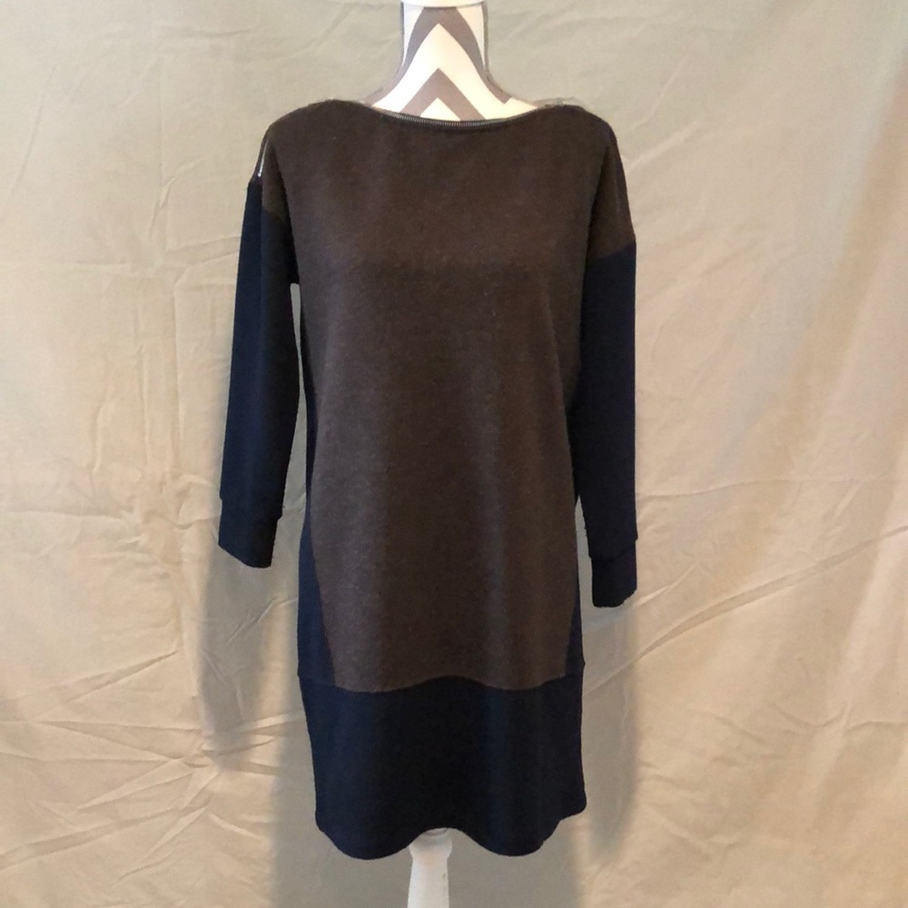 Madewell Wool Color Block Shift Dress